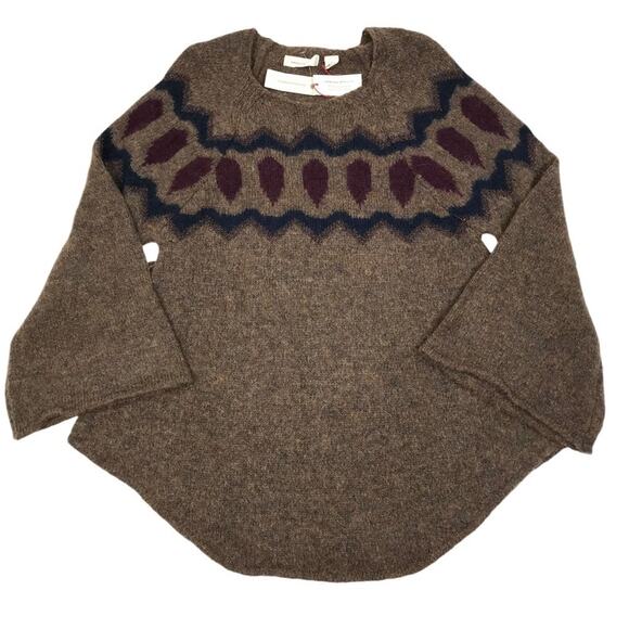 ANTHROPOLOGIE Mohair Wool Blend Sleeping On Snow Sweater-Tunic Women S Boho NWT - Picture 4 of 14